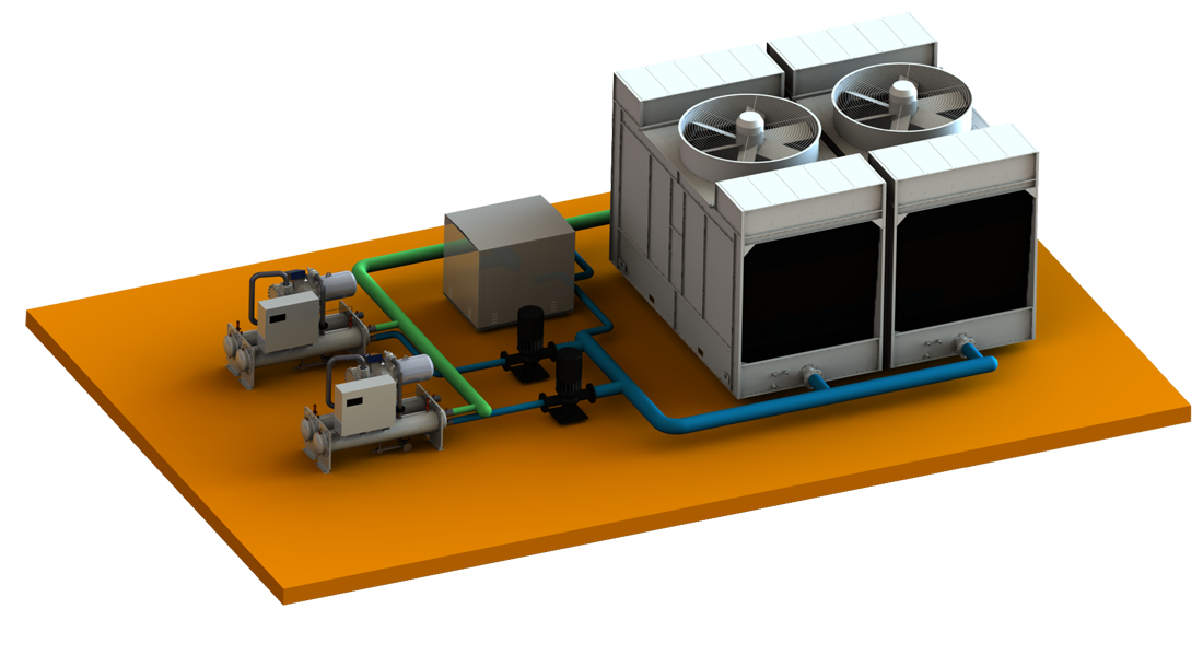 獨立式熱源塔熱泵系統