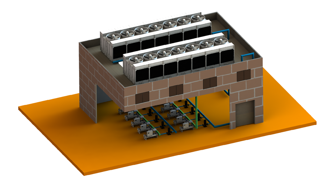 分布式熱源塔熱泵區域能源站